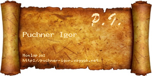 Puchner Igor névjegykártya
